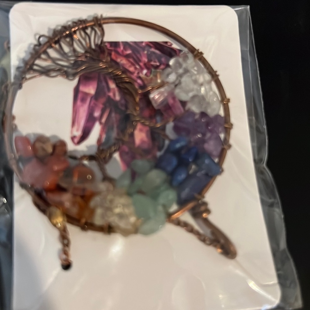 Tree of Life Gemstone Handmade Necklace - still in package